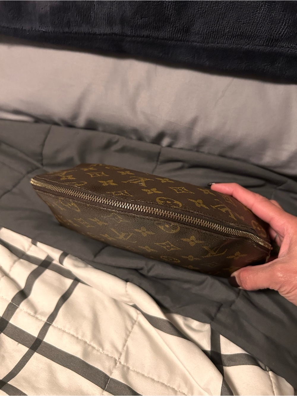 Louis Vuitton Monogram Dome Pouch in Brown and Tan - Picture 4 of 6
